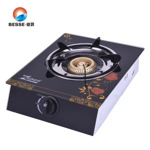 Cocina de Gas Portable hogar de quemador de Panel de vidrio templado