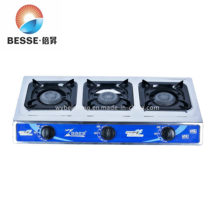 Stainless Steel Material 3 Burner Gas Stove(ZG-3092D)
